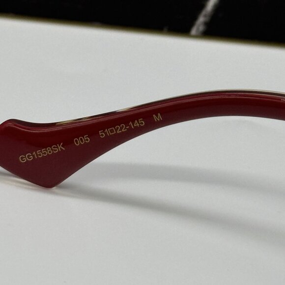 NEW GUCCI GG1558SK 005 BURGUNDY WOMEN SUNGLASSES main image 10
